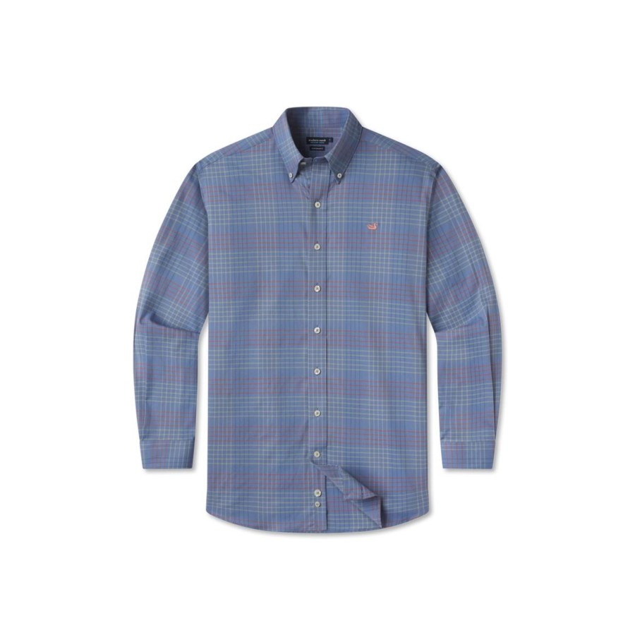 Men'S Southern Marsh Performance | Winfield Grid Performance Dress Shirt