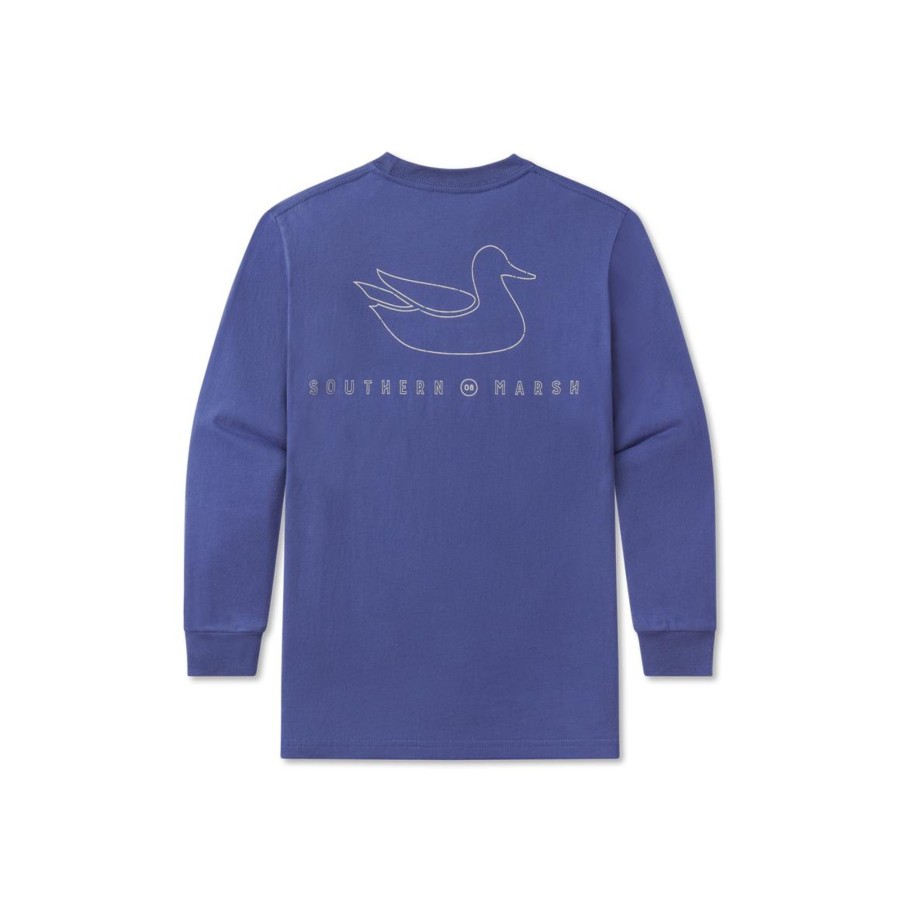 Youth Southern Marsh Original Long Sleeve Tees | Youth Original Outline Tee - Long Sleeve