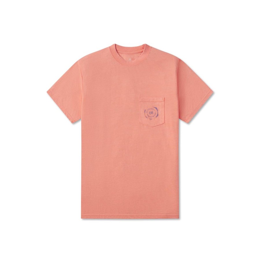 Women'S Southern Marsh Seawash Tees | Seawash Tee - Stamped Duck Peach