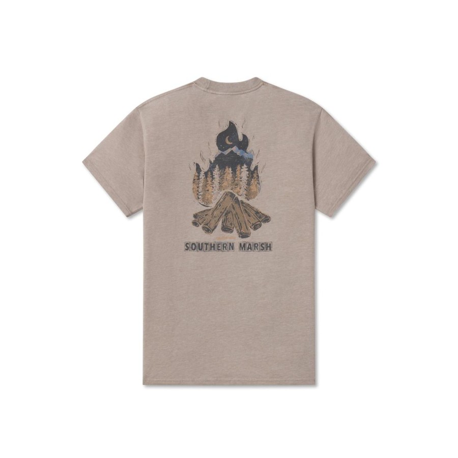 Women'S Southern Marsh Seawash Tees | Seawash Tee | Campfire Washed Burnt Taupe