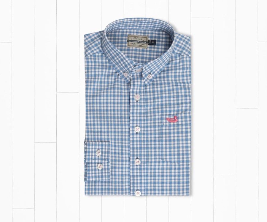 Youth Southern Marsh Dress Shirts | Youth Mattox Relaxed Check Dress Shirt Navy And Pink