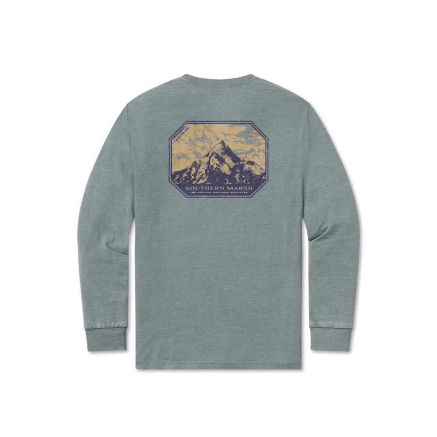 Women'S Southern Marsh Seawash Long Sleeve Tees | Seawash Tee - High Altitude Hexagon - Long Sleeve