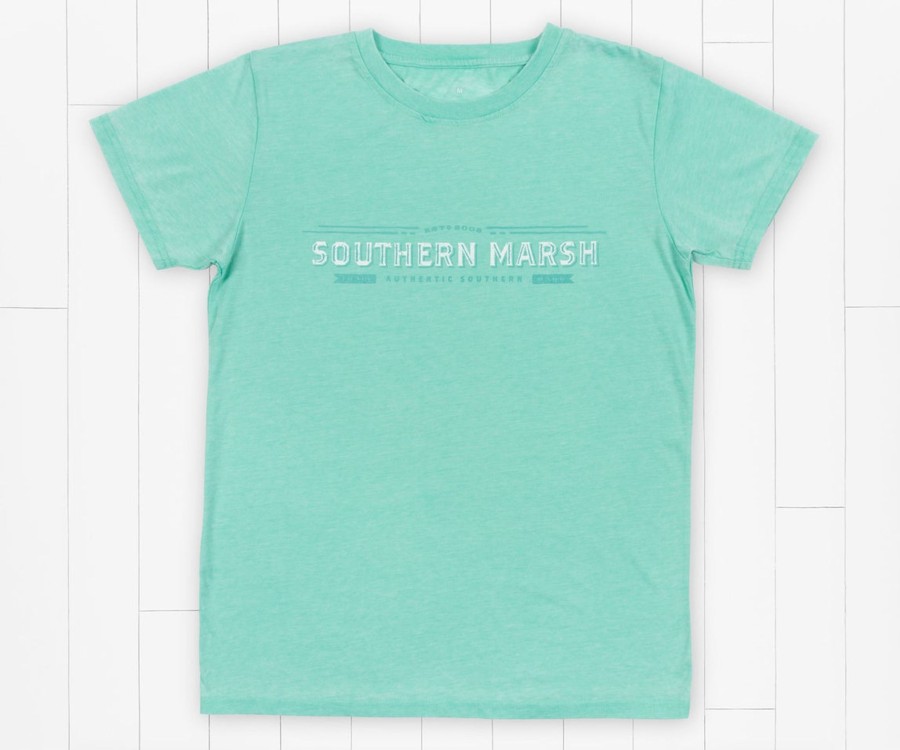 Women'S Southern Marsh Women'S Fit Tops | Seawash Crewneck - Rustic Trademark