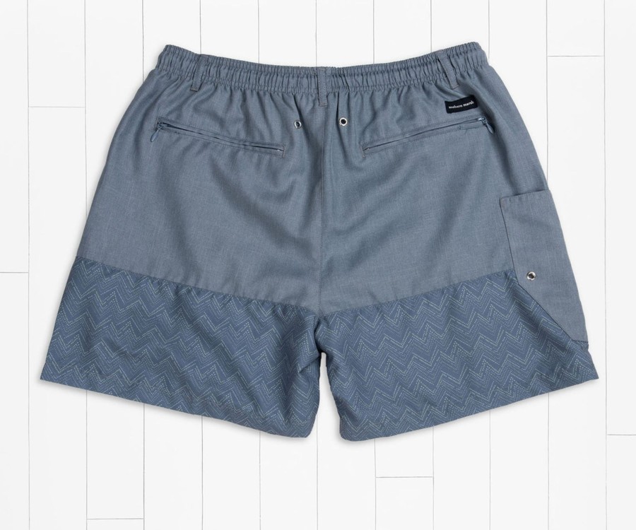 Men'S Southern Marsh Swim Trunks | Dockside Swim Trunk | Maldives Chambray