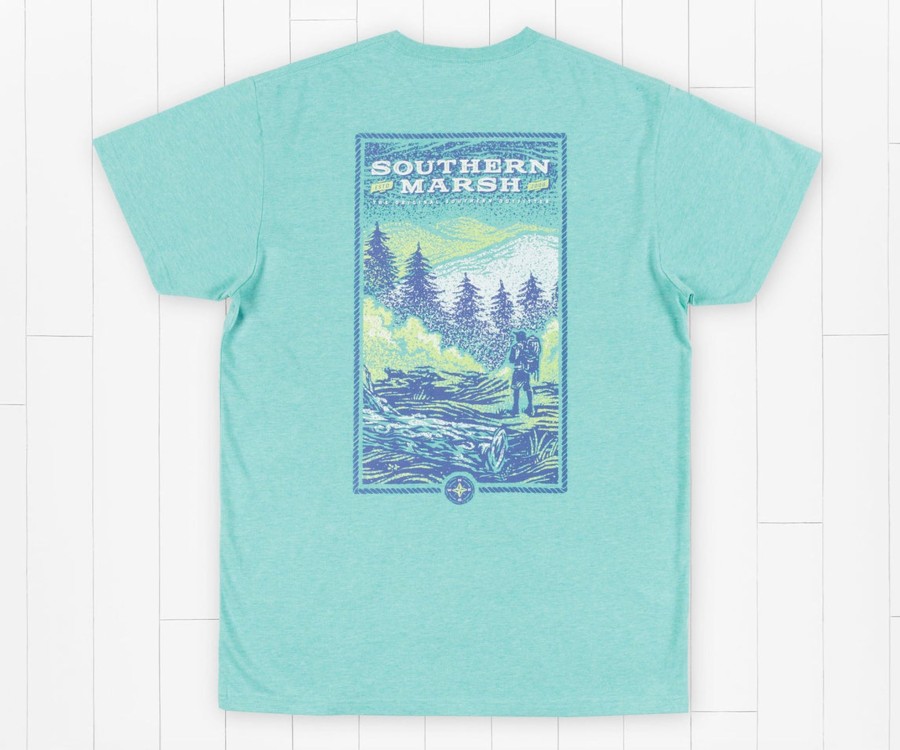 Men'S Southern Marsh Original Ss Tees | Relax & Explore Tee | Trail Washed Kelly Green