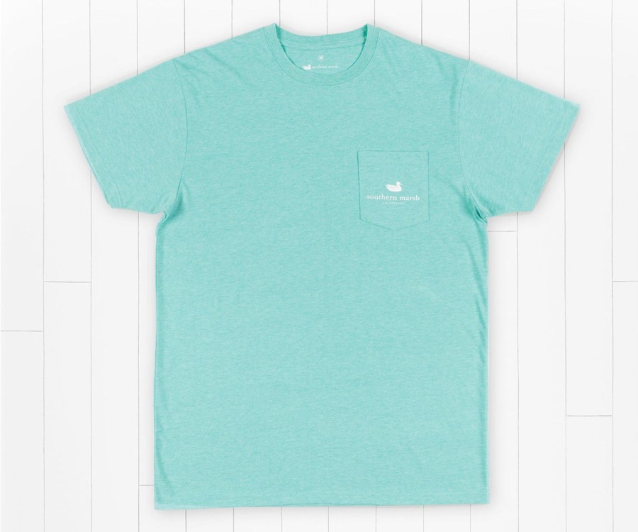 Men'S Southern Marsh Original Ss Tees | Relax & Explore Tee | Trail Washed Kelly Green