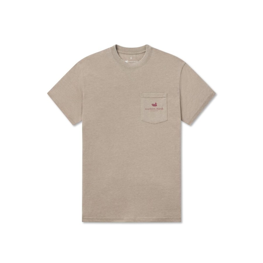 Men'S Southern Marsh Seawash Tees | Seawash Tee | Deer Seawash Burnt Taupe