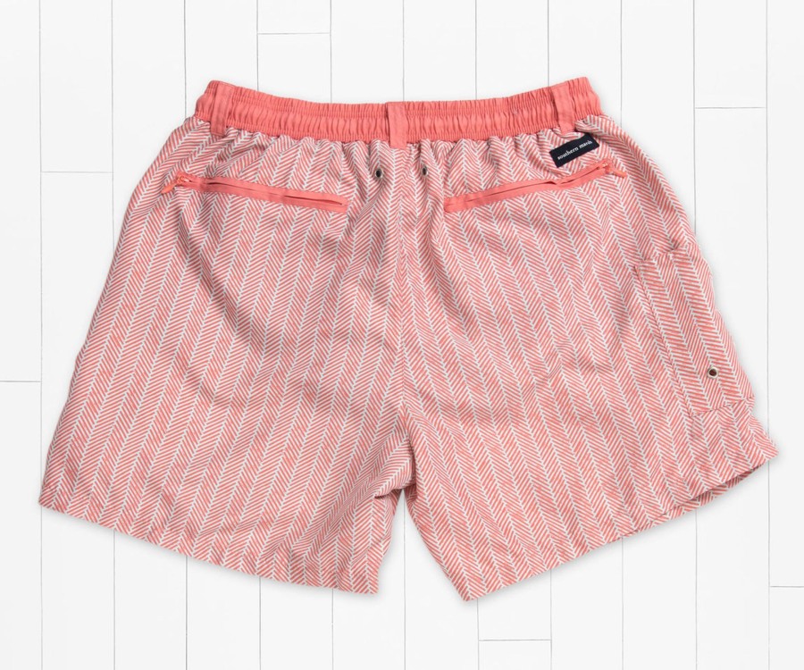 Men'S Southern Marsh Swim Trunks | Dockside Swim Trunk | Herringbone