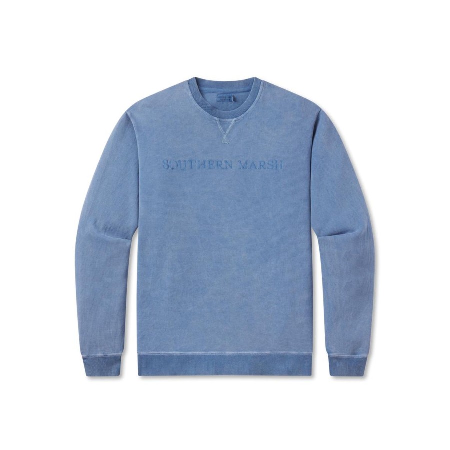 Men'S Southern Marsh Pullovers And Sweaters | Seawash Sweatshirt - Northshore Bluestone