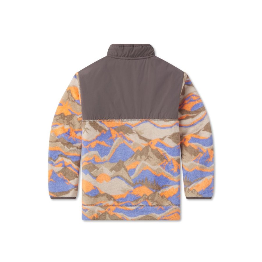 Youth Southern Marsh Pullovers And Sweaters | Youth Tonopah Printed Pullover Burnt Taupe And Royal Blue