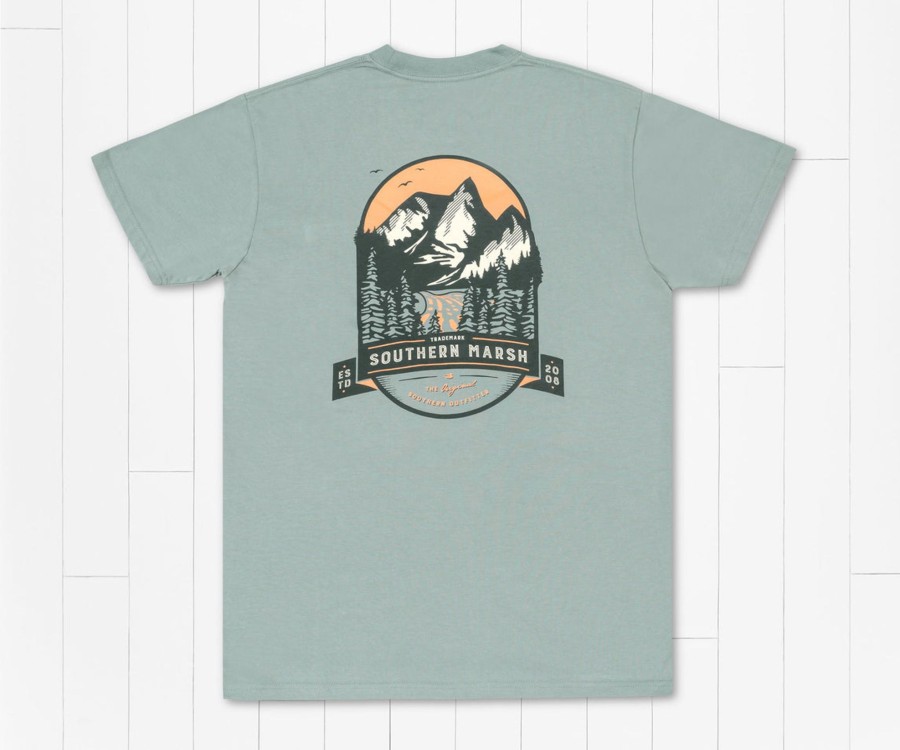 Women'S Southern Marsh Original Tees | Mountain Pass Tee Burnt Sage