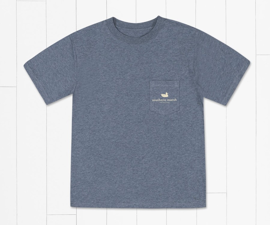 Youth Southern Marsh Original Tees | Youth Deep Bass Tee Washed Slate