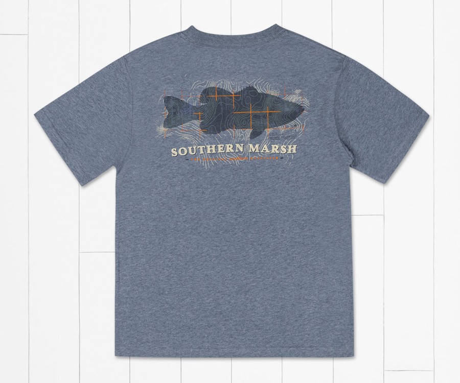 Youth Southern Marsh Original Tees | Youth Deep Bass Tee Washed Slate