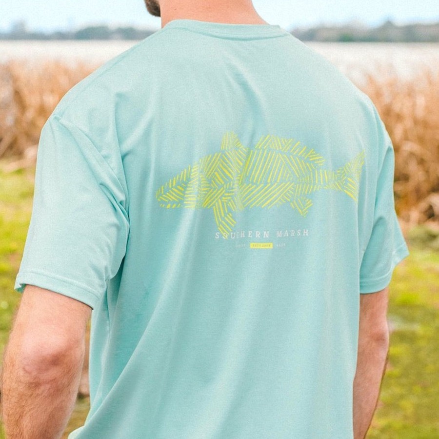 Men'S Southern Marsh Performance Tees | Fieldtec Heathered Performance Tee | Redfish