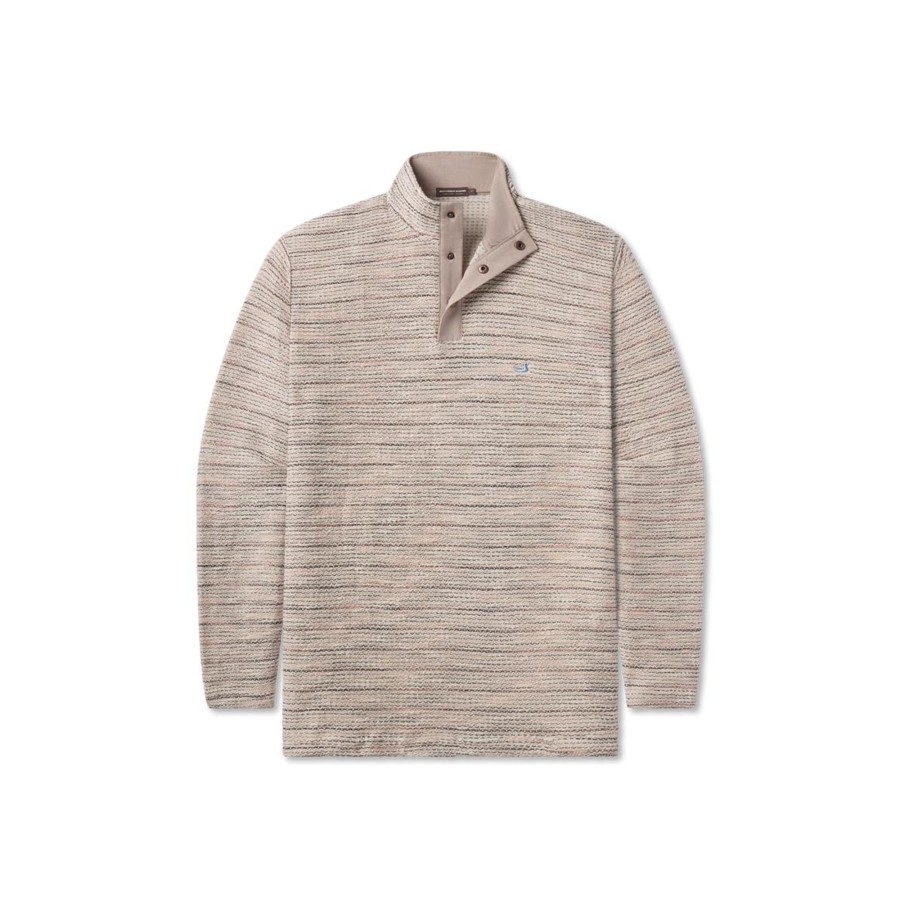 Men'S Southern Marsh Pullovers And Sweaters | Pawleys Rope Pullover | Stripes Oatmeal