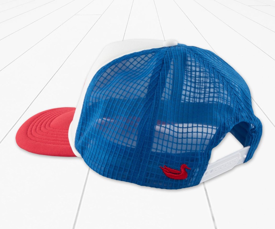 Youth Southern Marsh Hats | Youth Summer Trucker Hat - Branding Red White And Blue