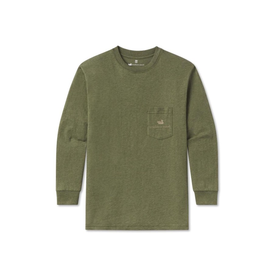 Youth Southern Marsh Original Long Sleeve Tees | Youth Duck Originals Tee - Camo - Long Sleeve