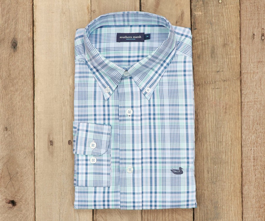 Men'S Southern Marsh Relaxed | Tillman Windowpane Dress Shirt