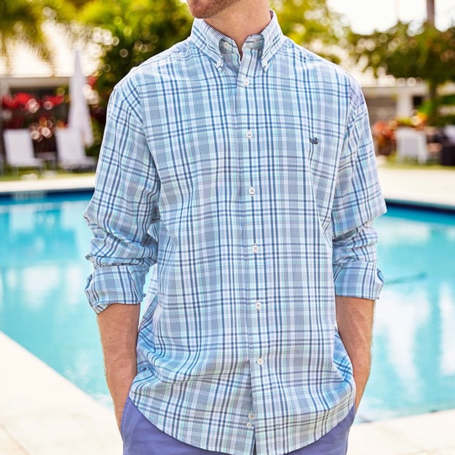 Men'S Southern Marsh Relaxed | Tillman Windowpane Dress Shirt