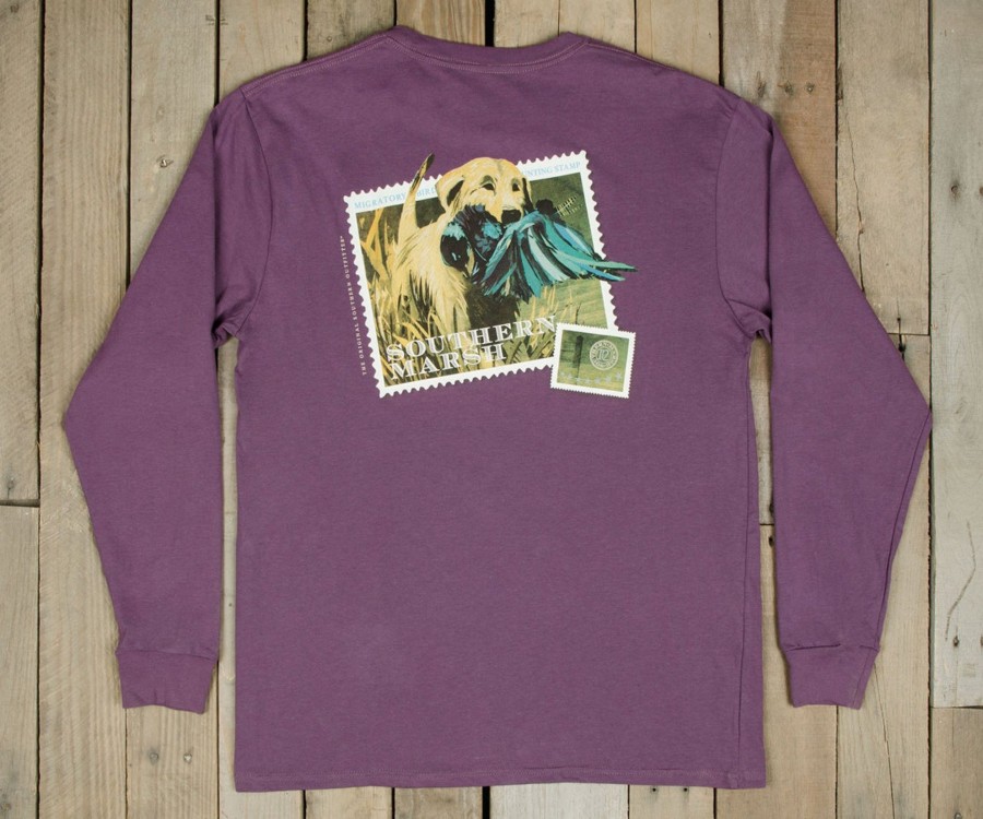 Men'S Southern Marsh Original Ls Tees | Pheasant Long Sleeve Tee | Duck Stamp Series