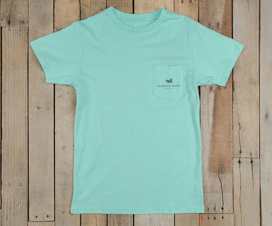 Women'S Southern Marsh Original Tees | Expedition Series Tee - Heron Antigua Blue