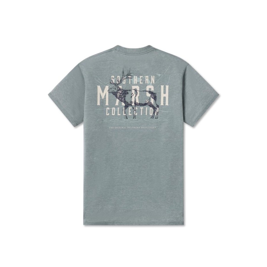 Men'S Southern Marsh Seawash Tees | Seawash Tee | Etched Elk Burnt Sage