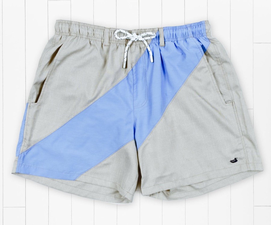 Men'S Southern Marsh Swim Trunks | Dockside Swim Trunk | Brigade Stripe