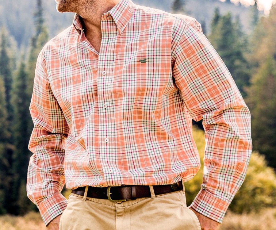 Men'S Southern Marsh Wrinkle-Free | Dobbs Check Dress Shirt