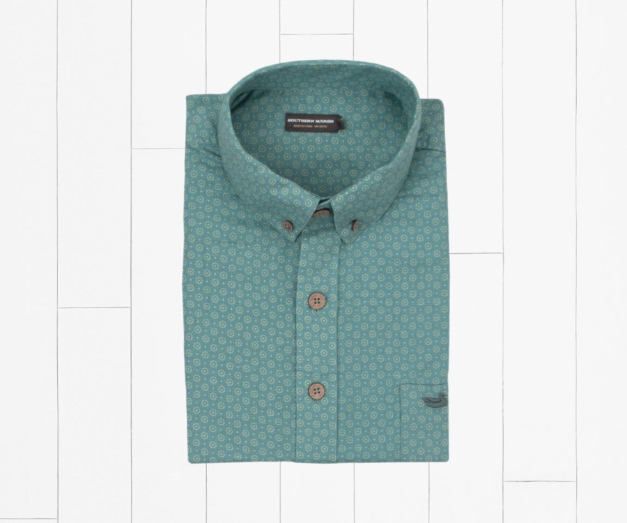 Men'S Southern Marsh Short Sleeve | Blaise Relaxed Shirt - Paisley Dots