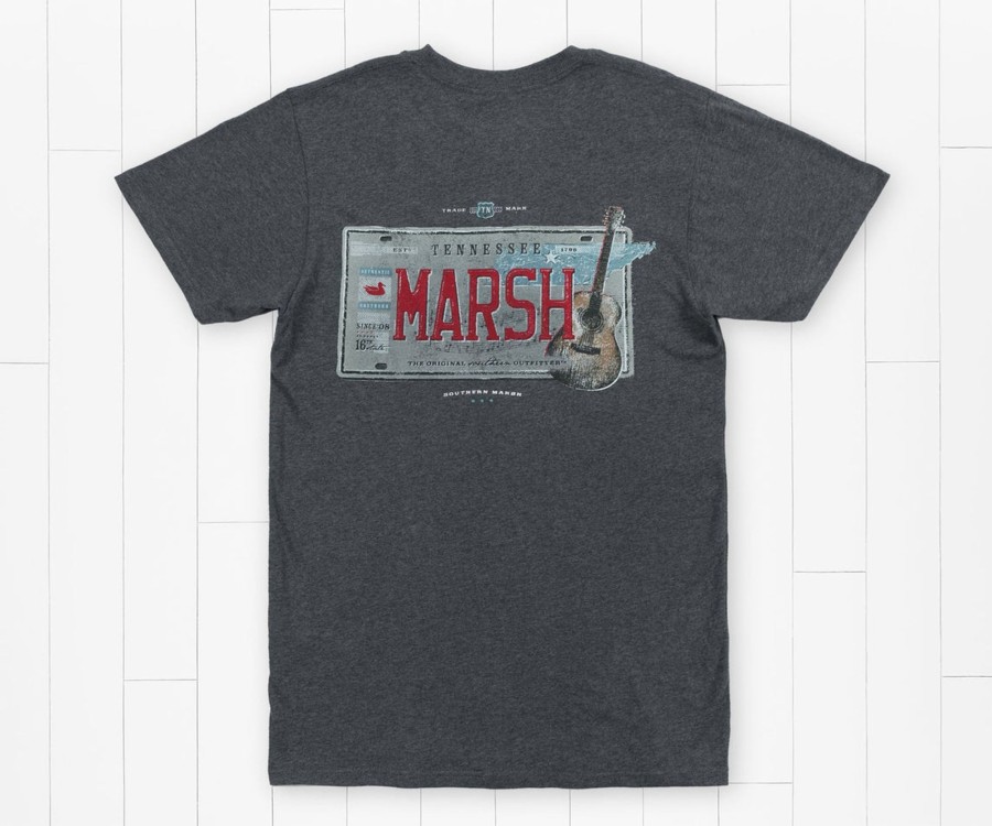 Men'S Southern Marsh Original Ss Tees | Backroads Collection Tee | Tennessee Midnight Gray