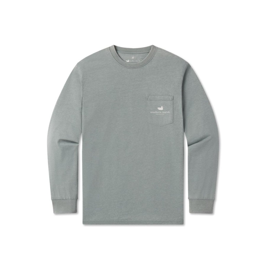 Men'S Southern Marsh Seawash Long Sleeve Tees | Seawash Tee - Decoy Stamp - Long Sleeve