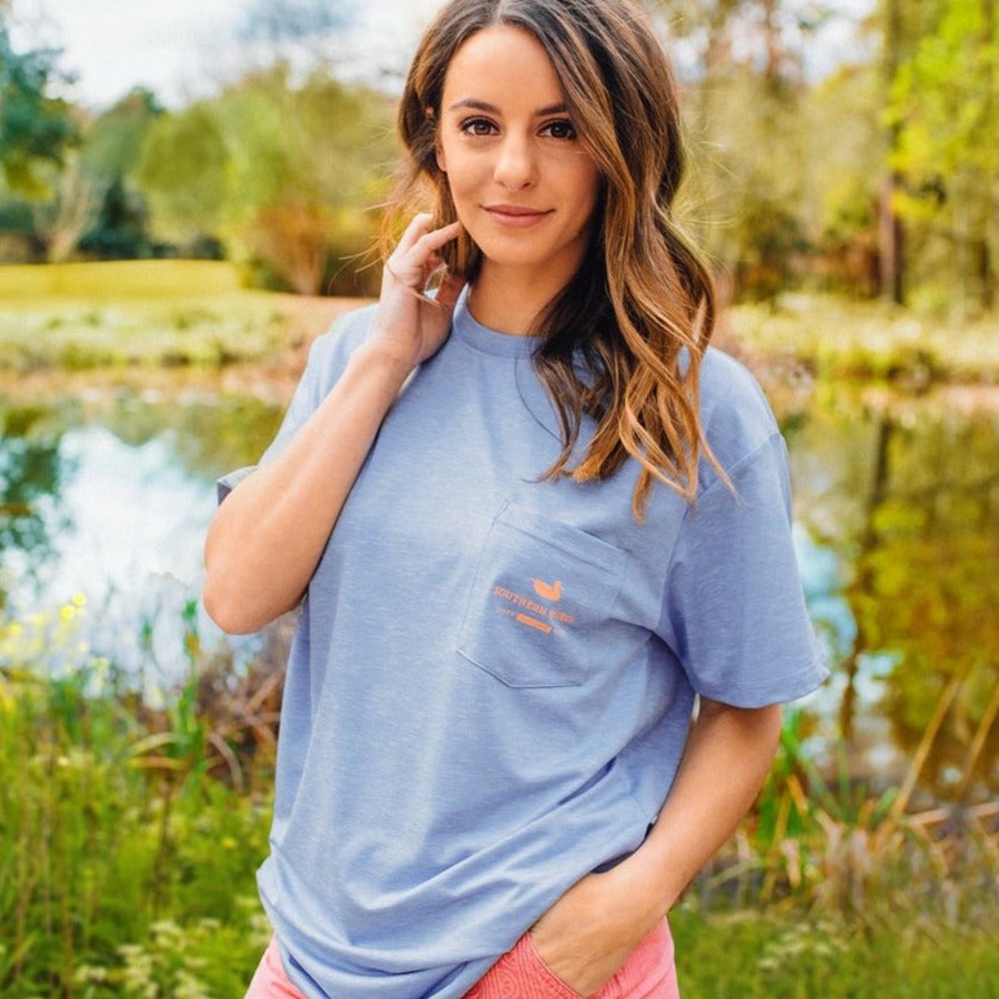 Women'S Southern Marsh Performance Tees | Fieldtec Heathered Performance Tee | Marlin Lilac