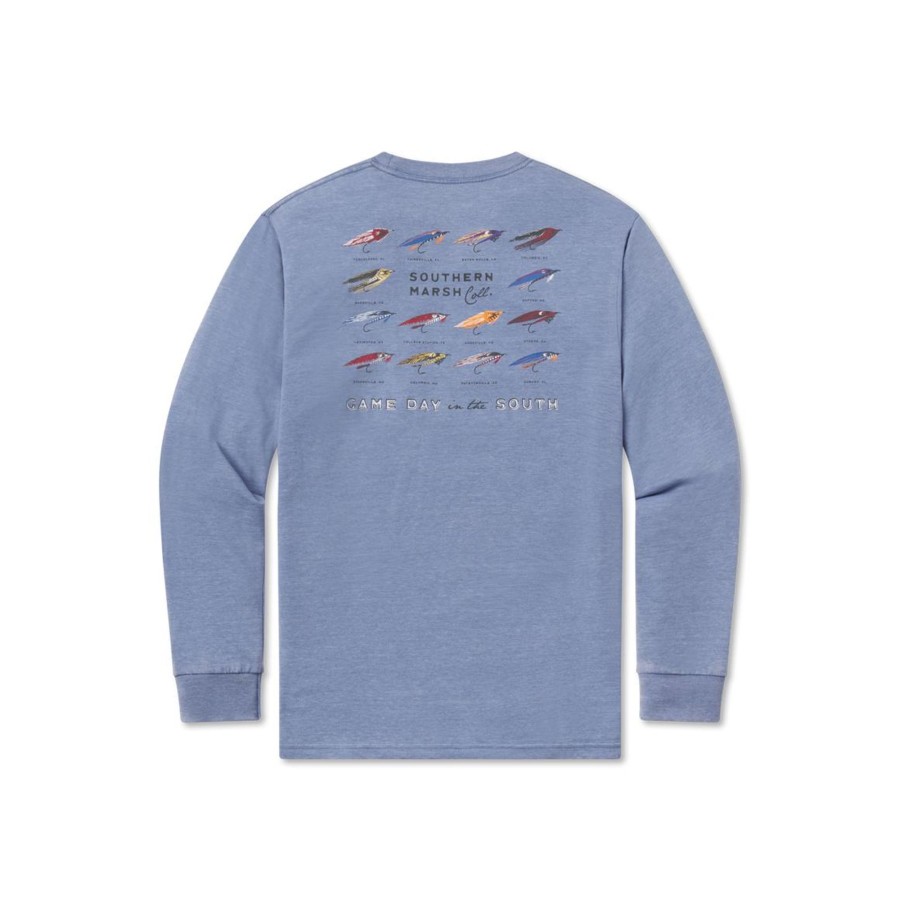 Men'S Southern Marsh Seawash Long Sleeve Tees | Seawash Tee - Game Day In The South - Long Sleeve