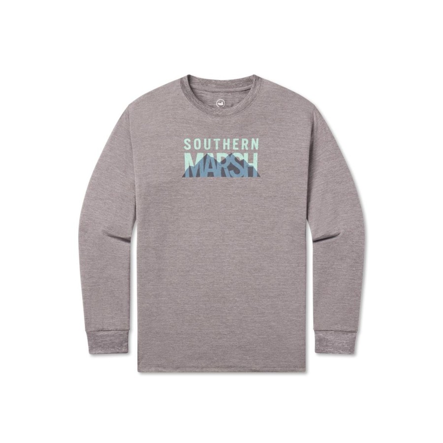 Men'S Southern Marsh Fishing Shirts | Fieldtec Performance Tee | Marsh Mountains | Long Sleeve