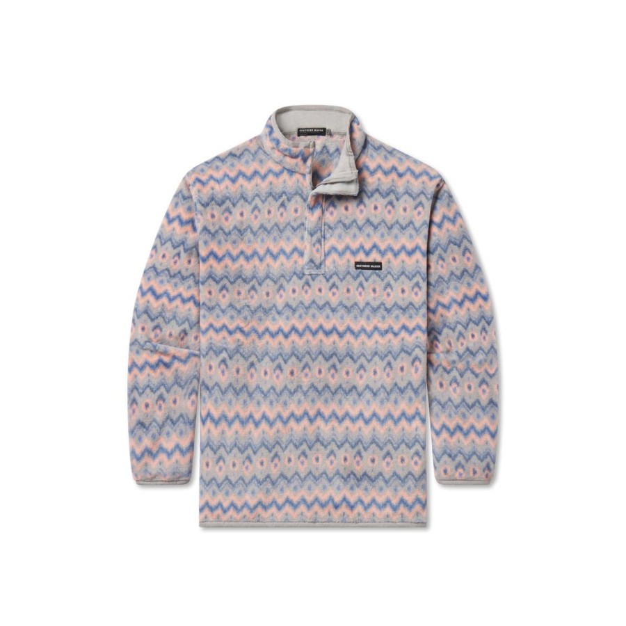 Women'S Southern Marsh Pullovers And Sweaters | Tangier Ikat Fleece Pullover