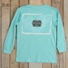 Women'S Southern Marsh Original Long Sleeve Tees | Oyster Festival Tee - Long Sleeve Antigua Blue