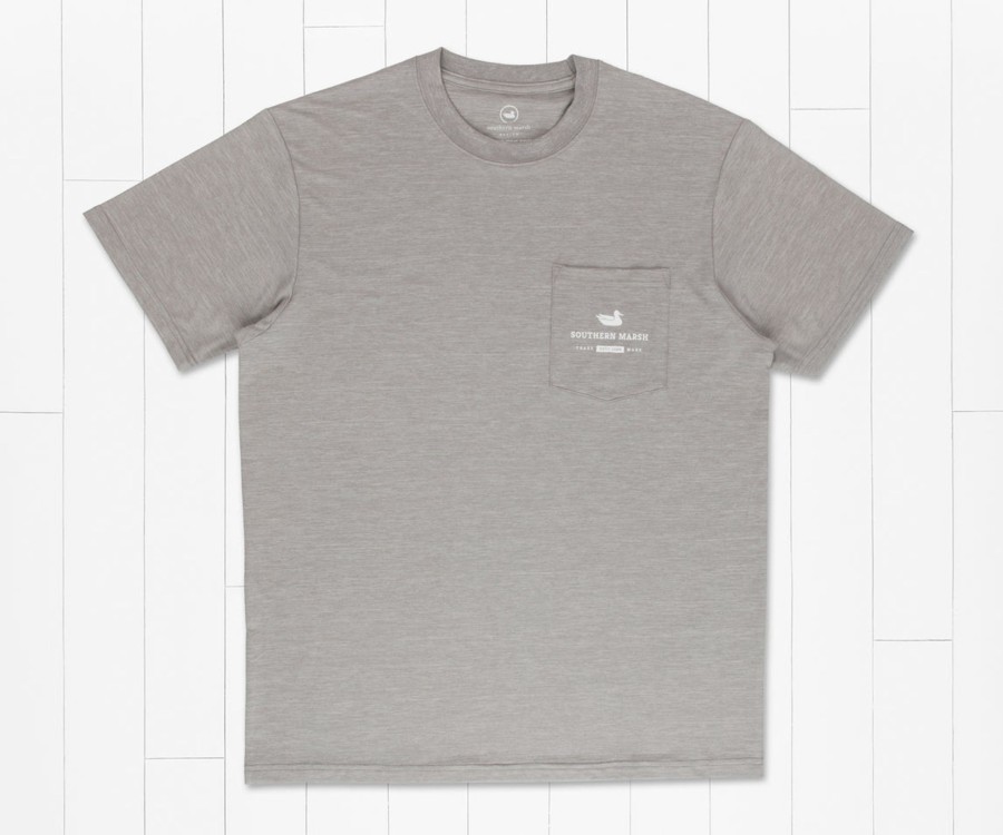 Women'S Southern Marsh Performance Tees | Fieldtec Heathered Tee - Swordfish