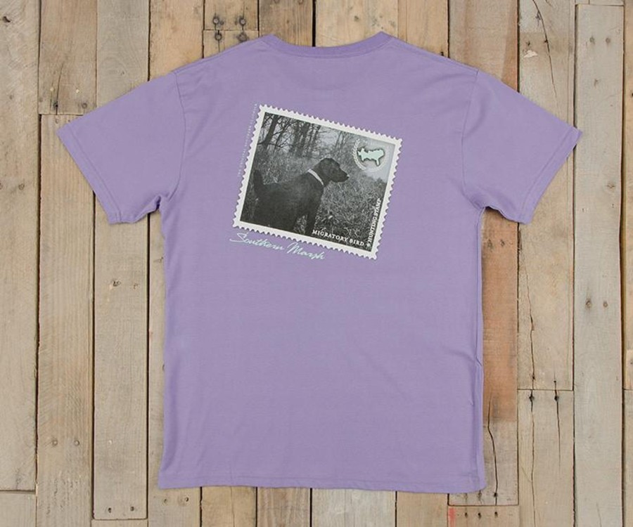 Women'S Southern Marsh Original Tees | Black Lab Tee Lilac