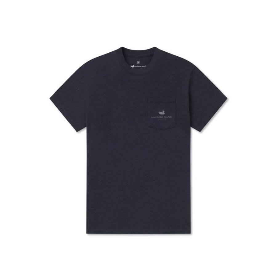 Men'S Southern Marsh Original Ss Tees | Branding Tee - Color Bars Washed Lunar Navy