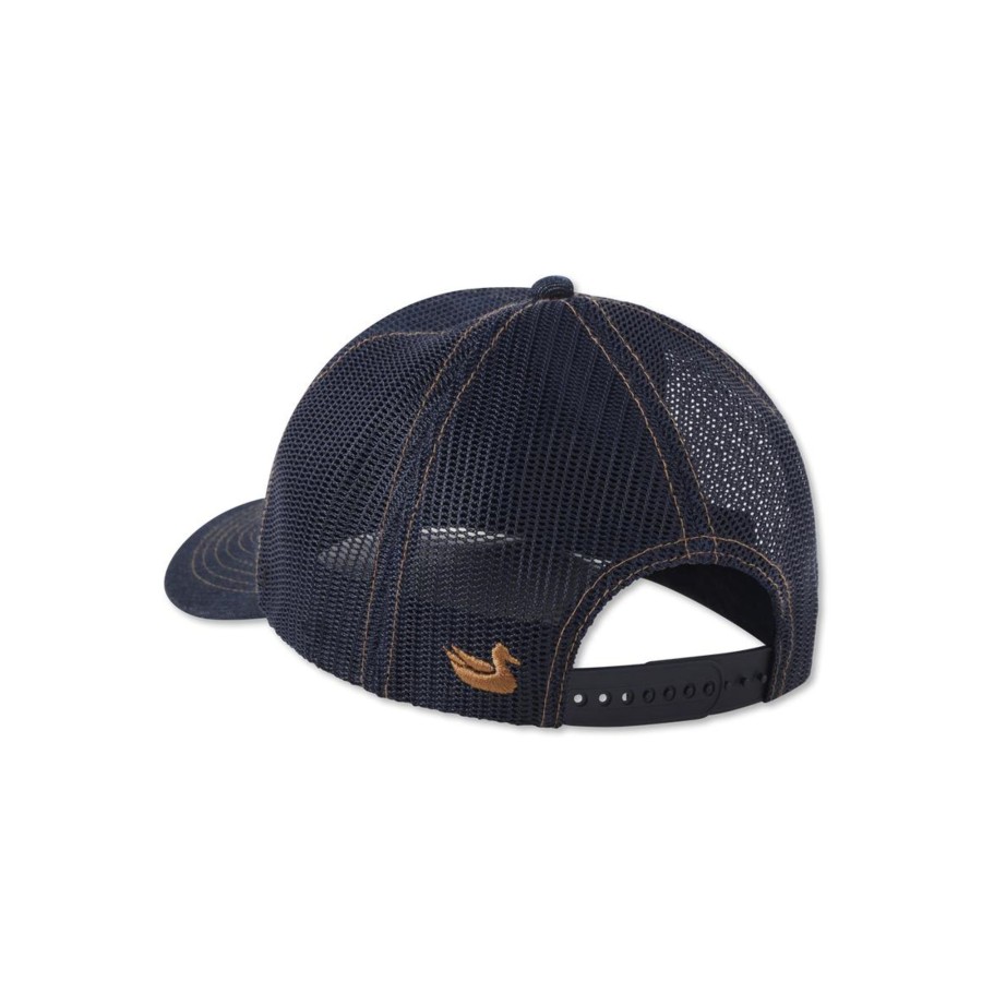 Youth Southern Marsh Hats | Youth Trucker Hat - Washed Denim Navy