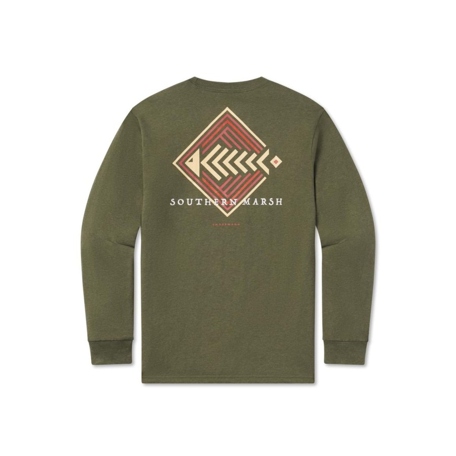 Men'S Southern Marsh Original Ls Tees | Aztec Catch Tee | Long Sleeve