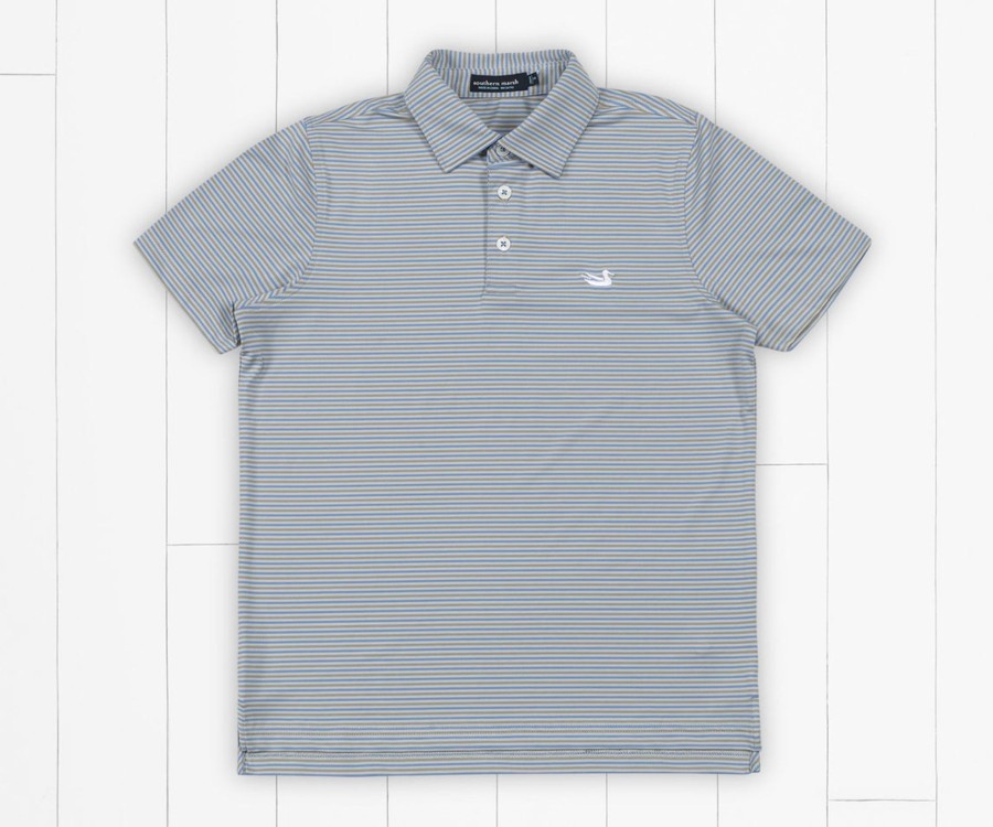 Youth Southern Marsh Polos | Youth Bermuda Performance Polo | Sumter Stripe