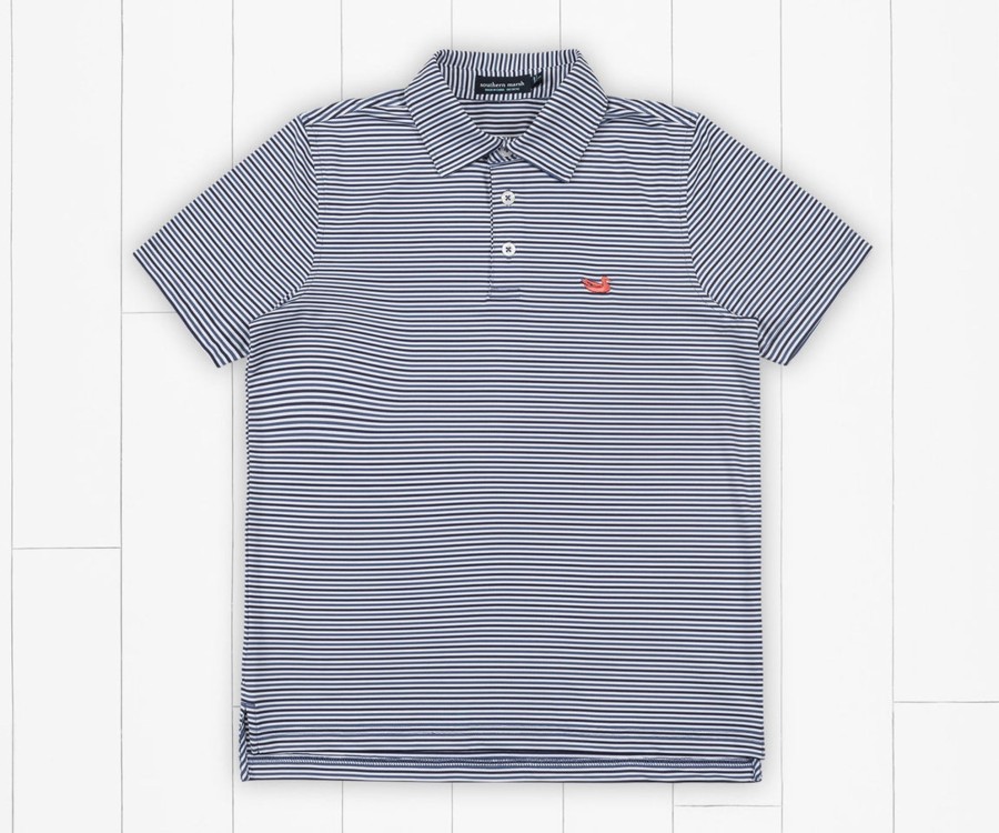 Youth Southern Marsh Polos | Youth Bermuda Performance Polo | Sumter Stripe