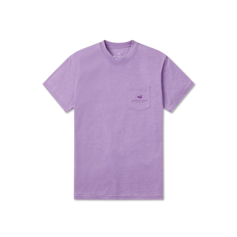 Women'S Southern Marsh Seawash Tees | Seawash Tee - Quarter Colors Washed Berry