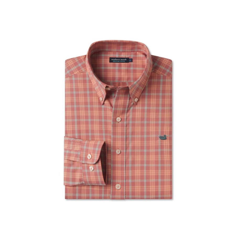 Men'S Southern Marsh Wrinkle-Free | Middleton Windowpane Dress Shirt