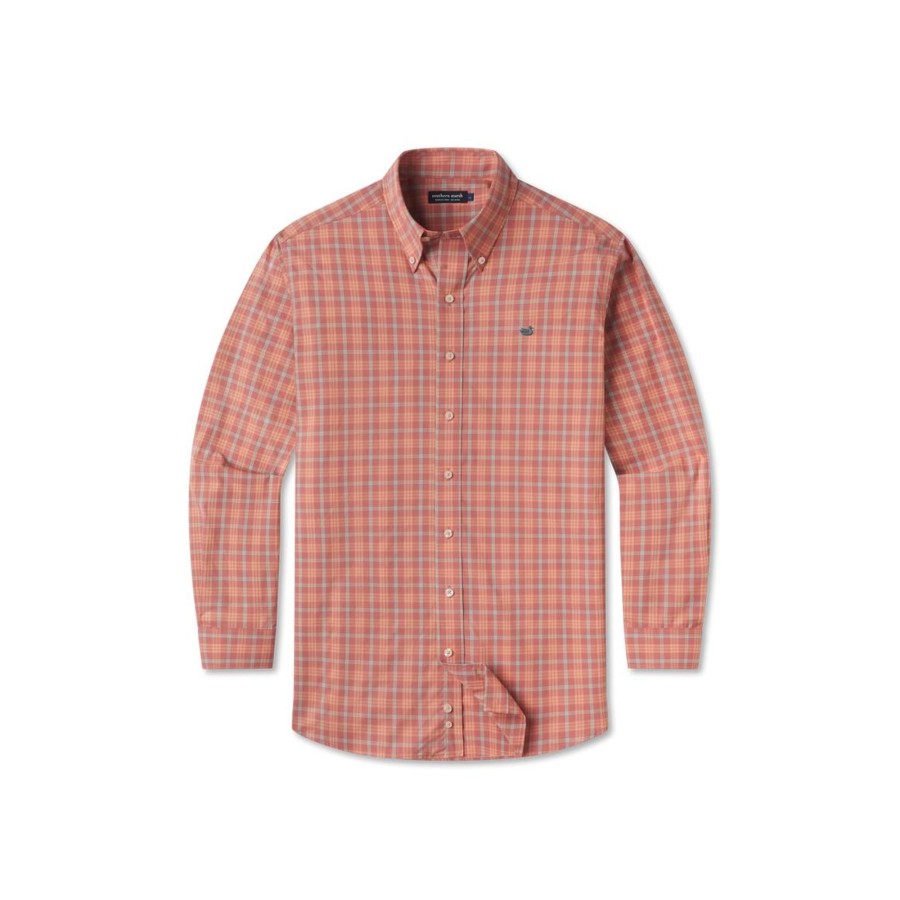 Men'S Southern Marsh Wrinkle-Free | Middleton Windowpane Dress Shirt