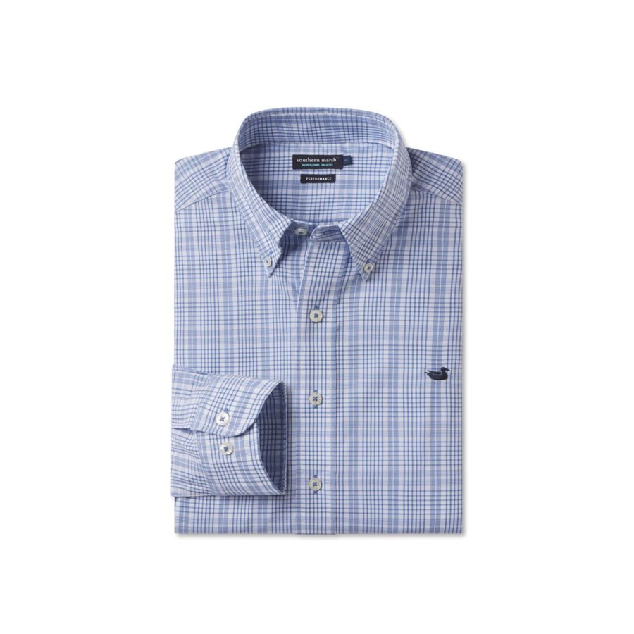 Men'S Southern Marsh Performance | Shenandoah Performance Check Dress Shirt