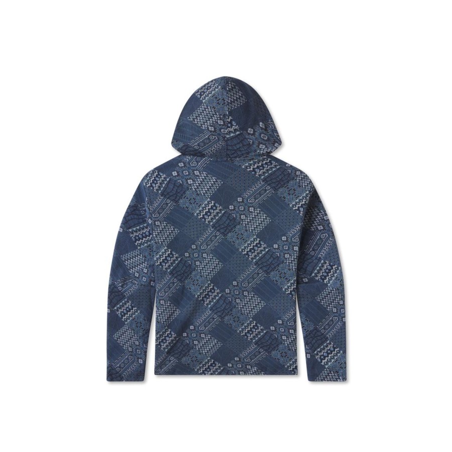 Women'S Southern Marsh Pullovers And Sweaters | Monterey Patchwork Hoodie Navy