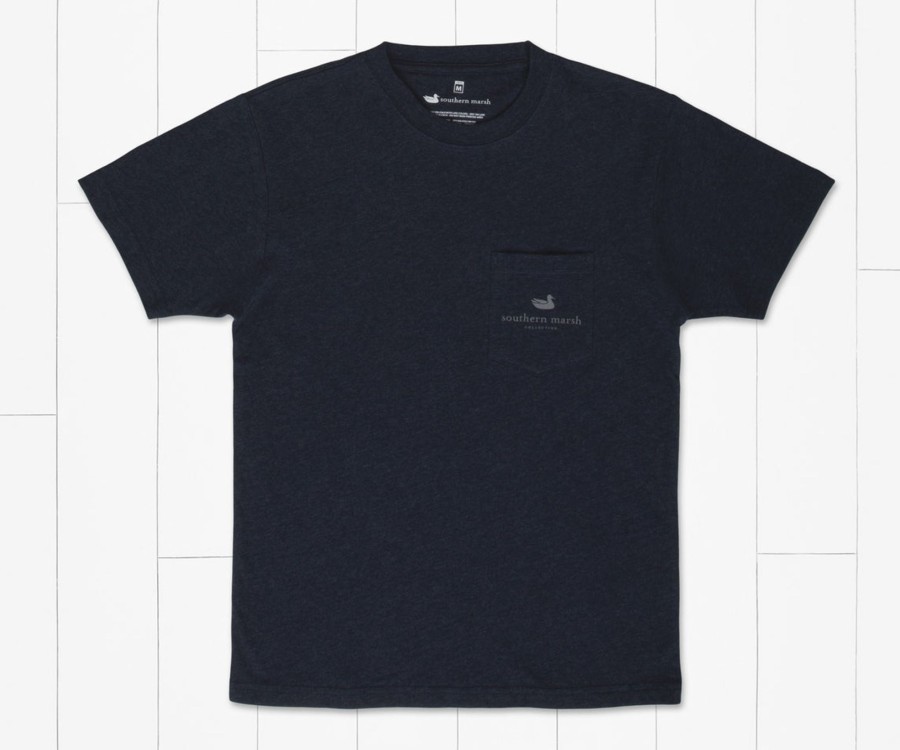 Youth Southern Marsh Original Tees | Youth Branding Tee - Color Bars Washed Lunar Navy