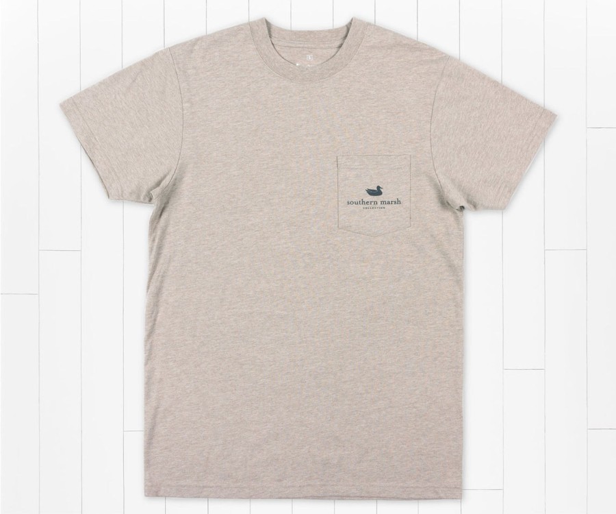 Women'S Southern Marsh Original Tees | Vistas Egret Tee Washed Burnt Taupe